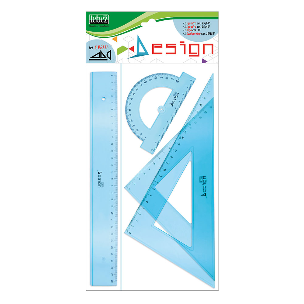lebez-set-disegno-tecnico-2-squadre-riga-30-cm-goniometro-180 image 2