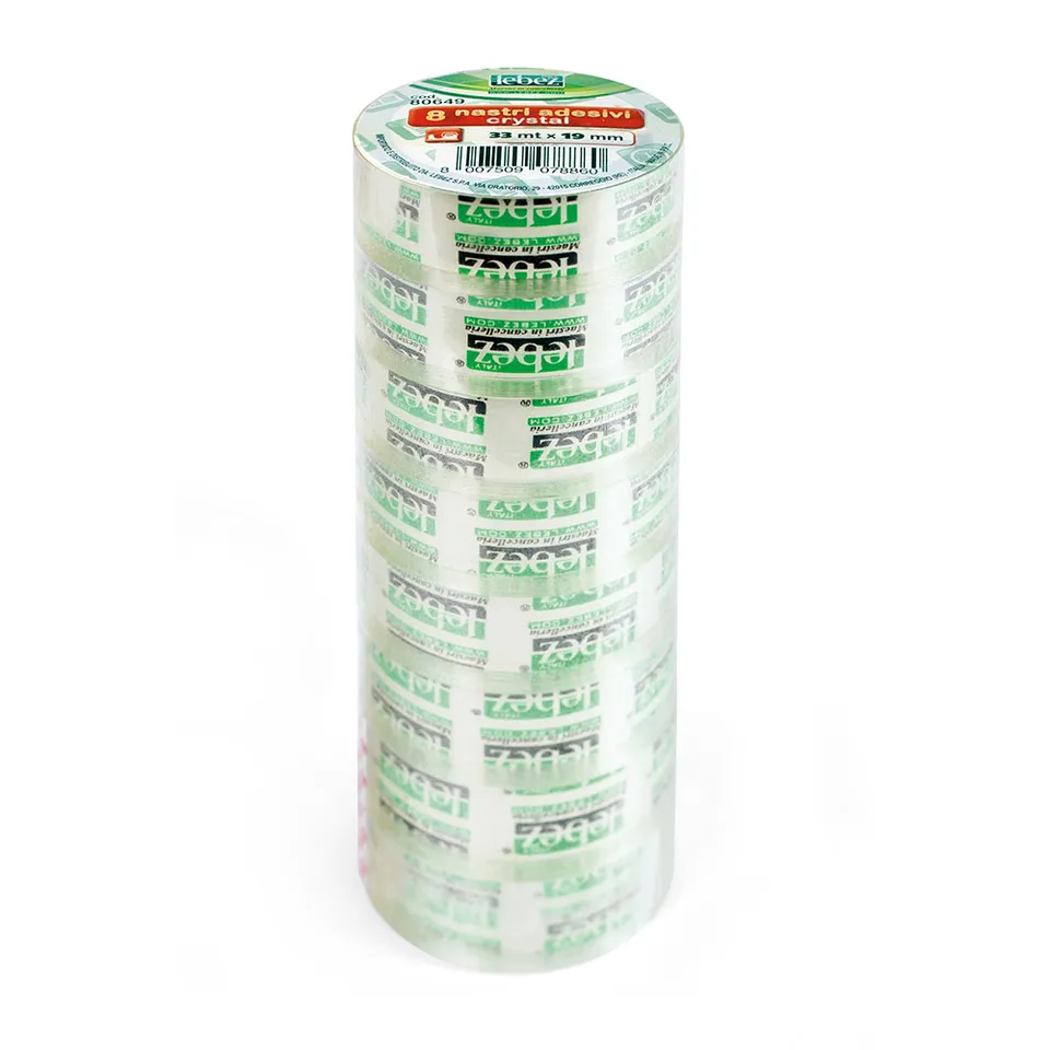 lebez-nastro-adesivo-33-m-x-19-mm-torre-da-8-pezzi image 1