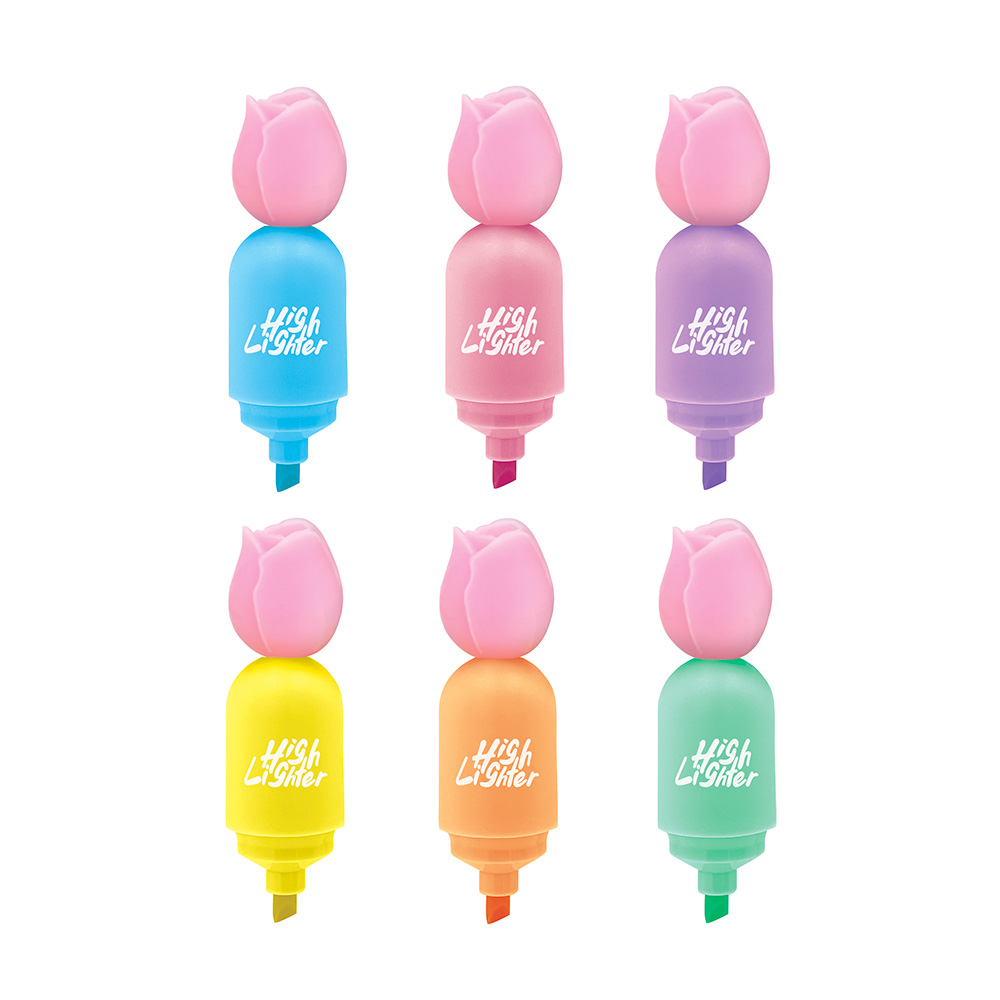 lebez-set-mini-puffy-tulips-evidenziatori-pastel-6-pezzi image 3