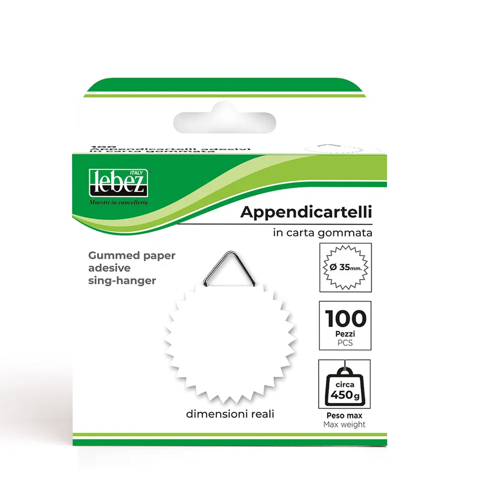 lebez-appendicartello-in-carta-gommata-35-mm-scatola-da-100-pezzi image 1