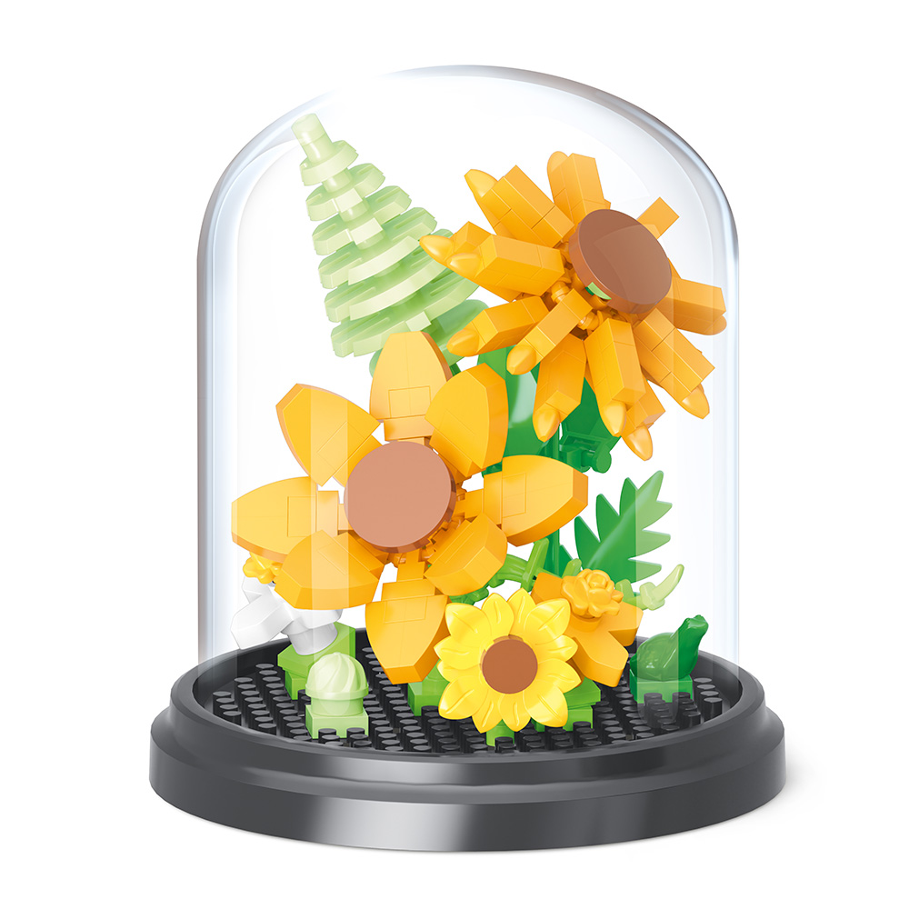 lebez-garden-mini-brick-set-costruzioni-fiori-con-vaso image 2