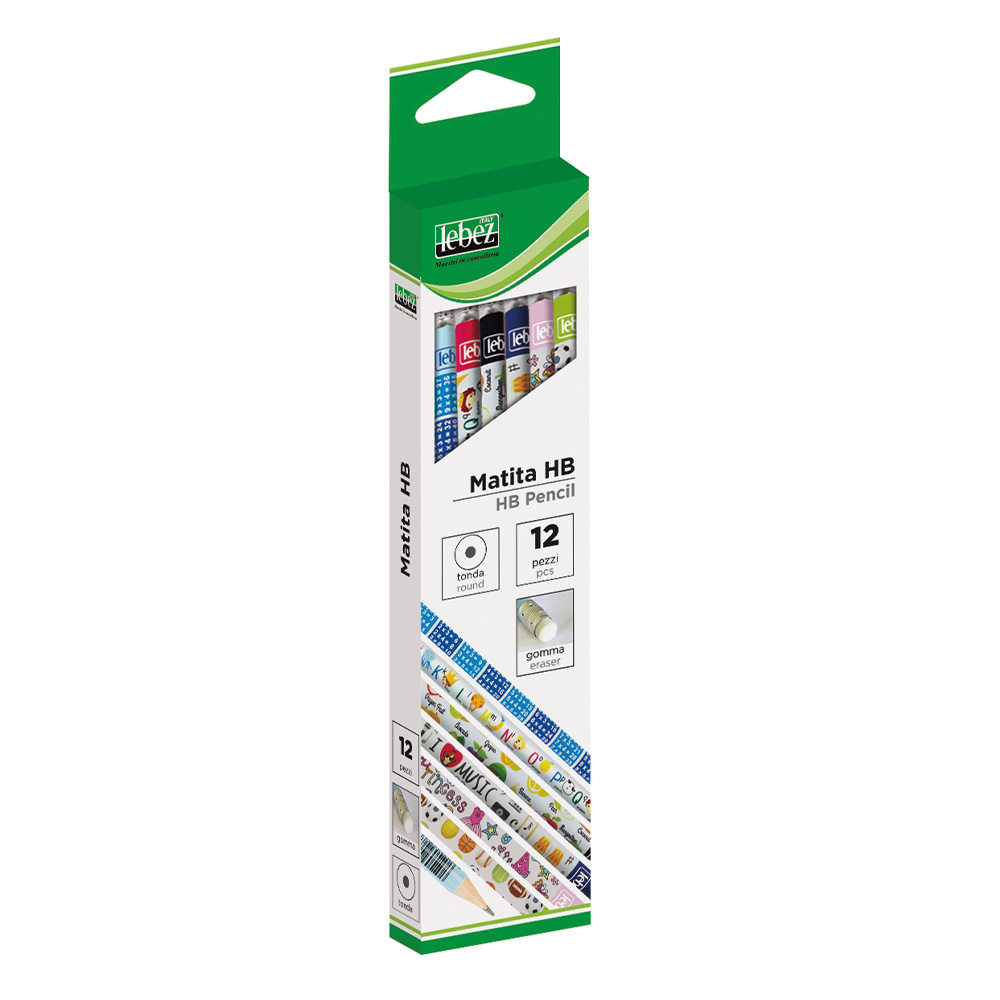 lebez-matita-hb-smart-con-gomma-box-12-pezzi image 1