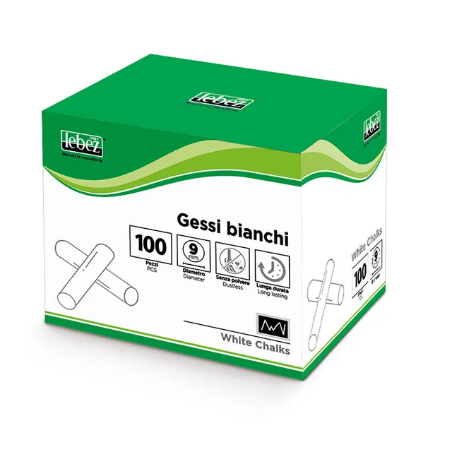 lebez-gessi-bianchi-9-mm-scatola-100-gessetti image 1