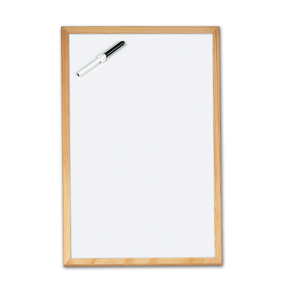 lebez-whiteboard-cancellabile-30x40-cm-con-cornice-legno-e-pennarello image 1