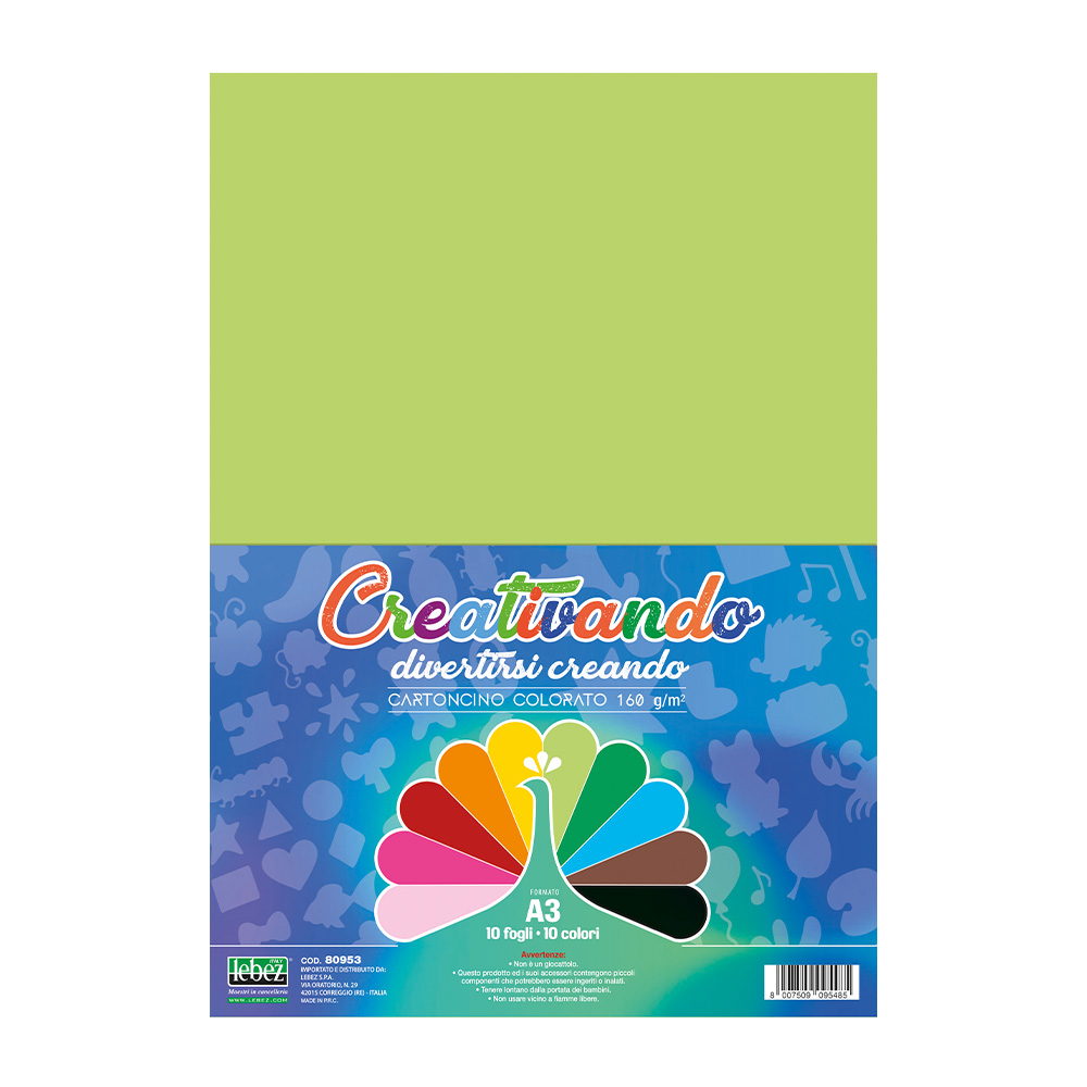 lebez-cartoncino-colorato-a3-set-10-fogli image 1