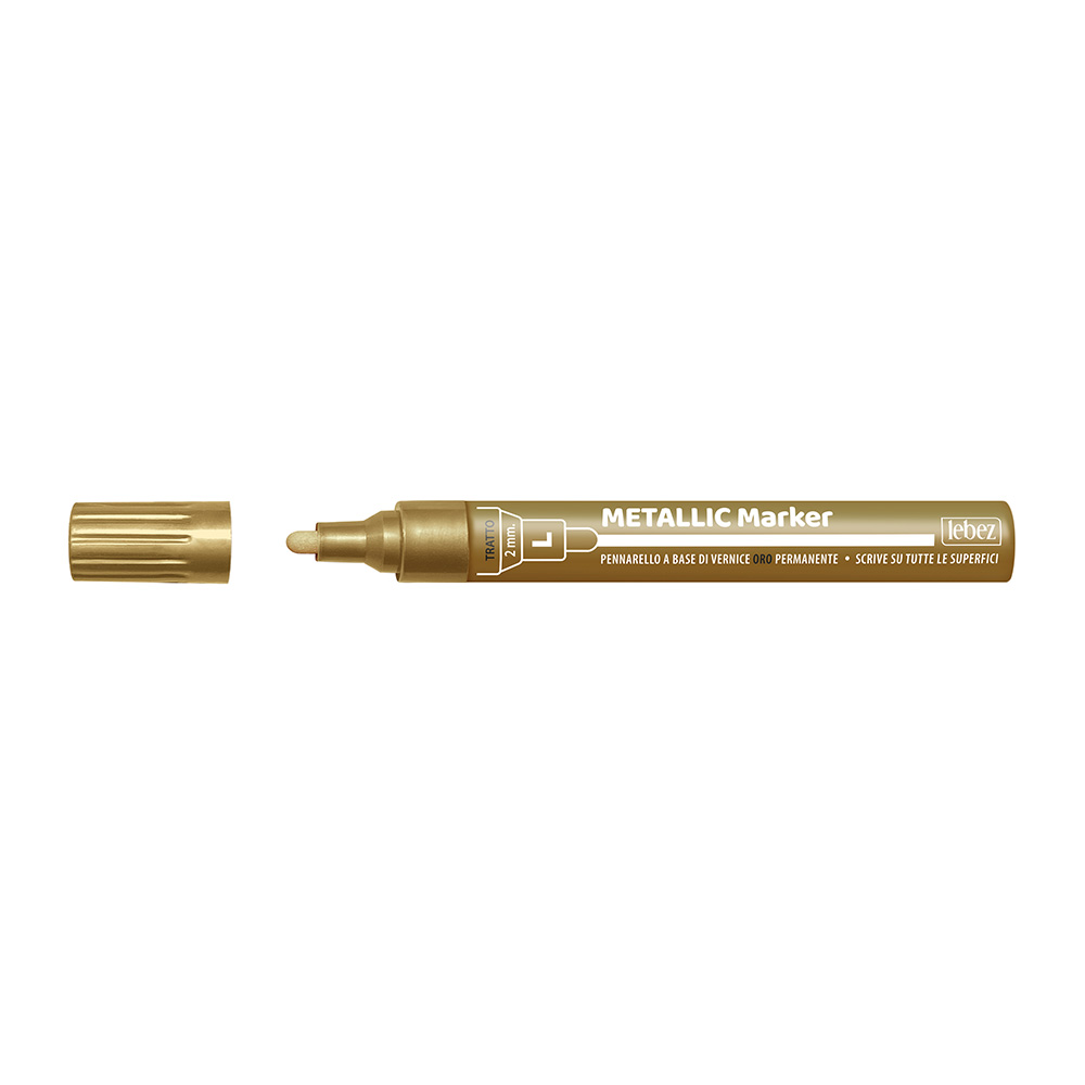 lebez-marker-vernice-oro-punta-feltro-l-2-mm-permanente image 2