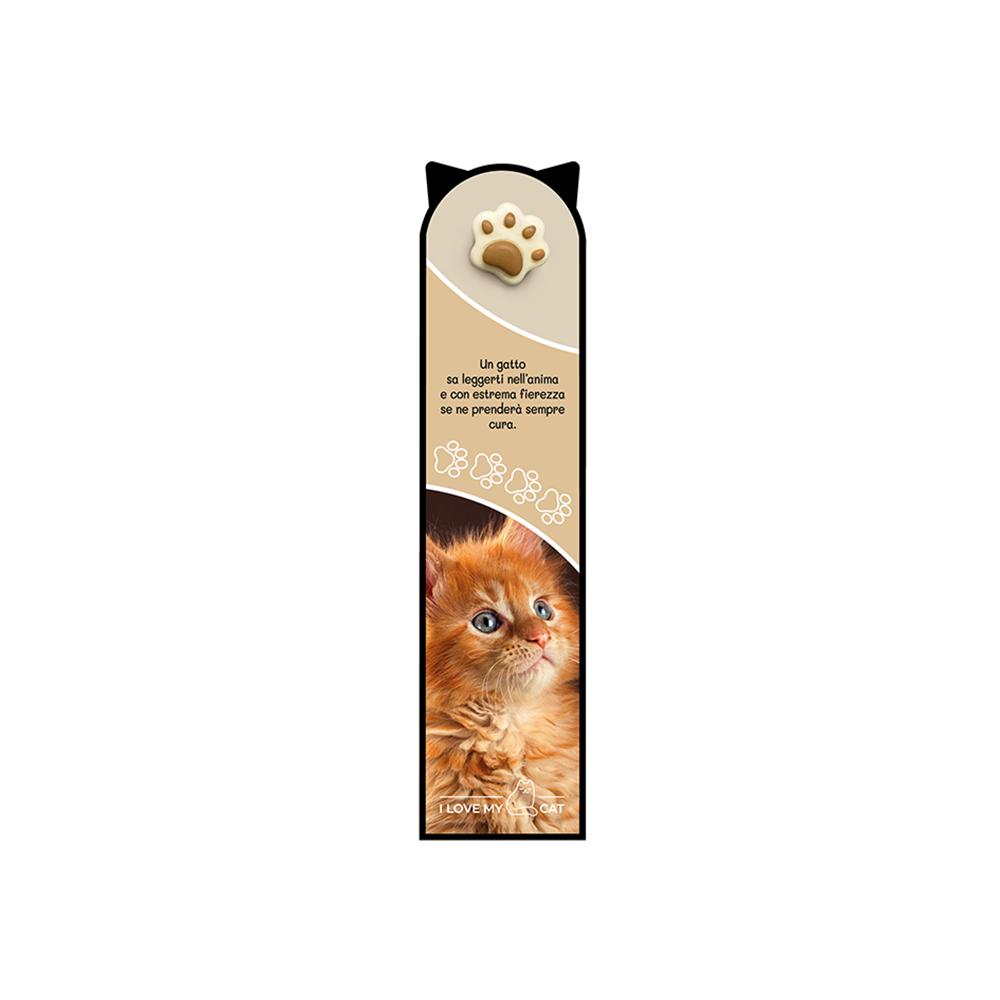 lebez-segnalibro-i-love-my-cat-in-cartoncino-sagomato-con-charms image 2