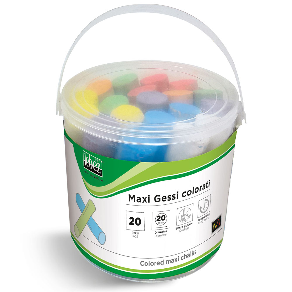 lebez-maxi-gessi-colorati-20-mm-barattolo-20-pezzi image 1