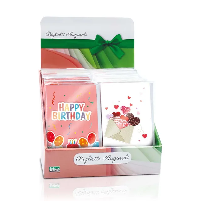 lebez-card-pop-up-glitter-con-busta-display-48-pezzi image 1