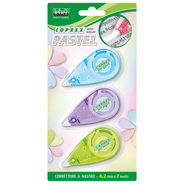 coprex-correttore-a-nastro-pastel-4-2mm-x-7m-blister-3-pz image 1