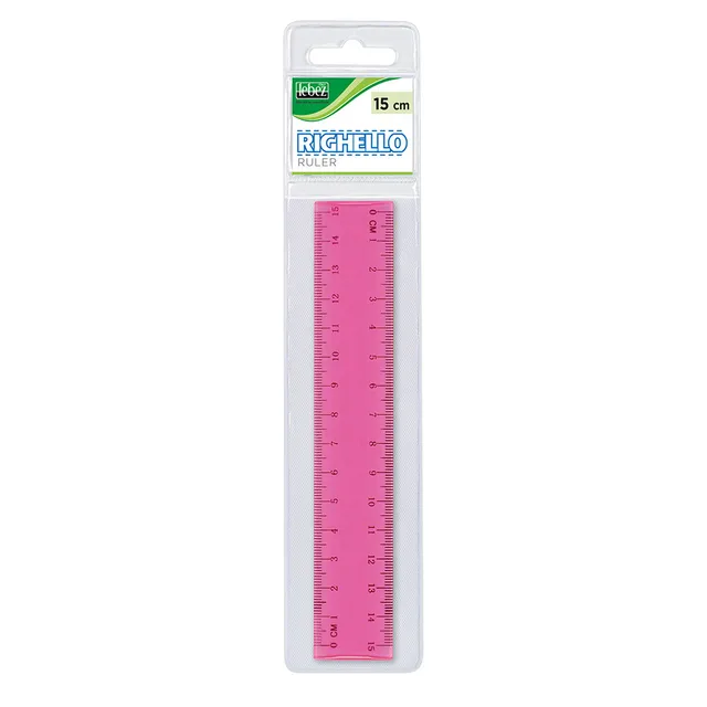 lebez-righello-15-cm-in-plastica-trasparente-blister image 1