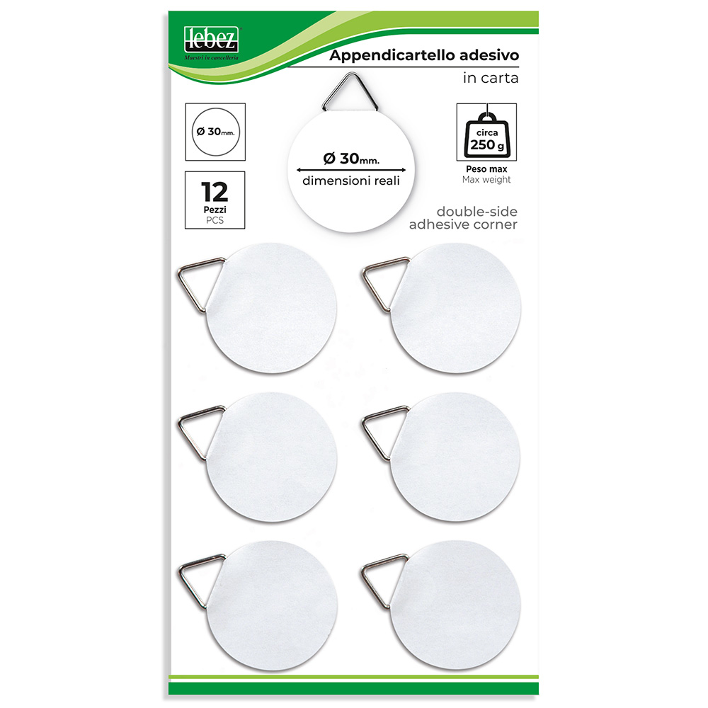 lebez-appendicartello-adesivo-in-carta-30-mm-blister-12-pz image 1
