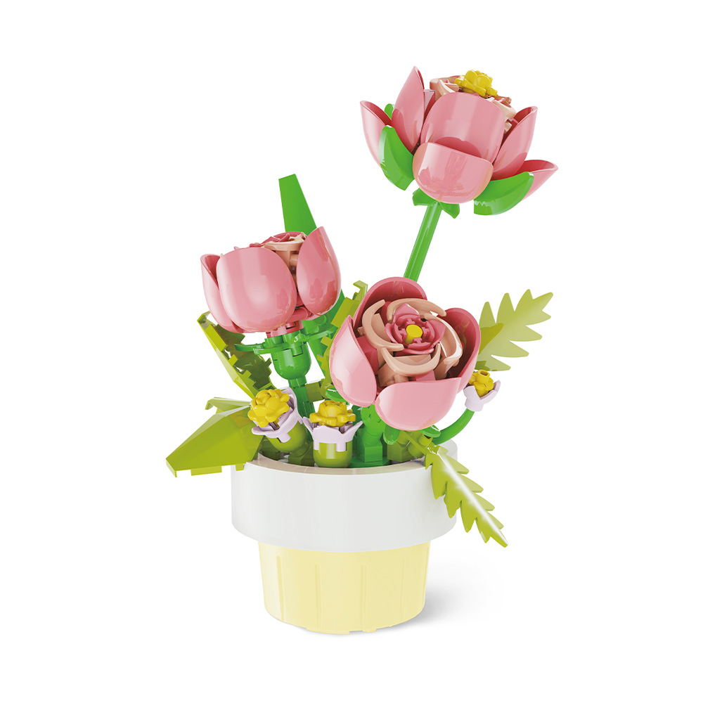 lebez-mini-brick-garden-set-costruzioni-fiori-con-vaso-4-soggetti image 5