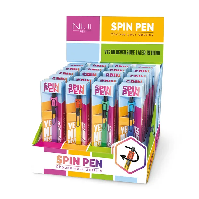 lebez-hexagon-spin-pen-penna-sfera-twist-4-colori-assortiti image 1