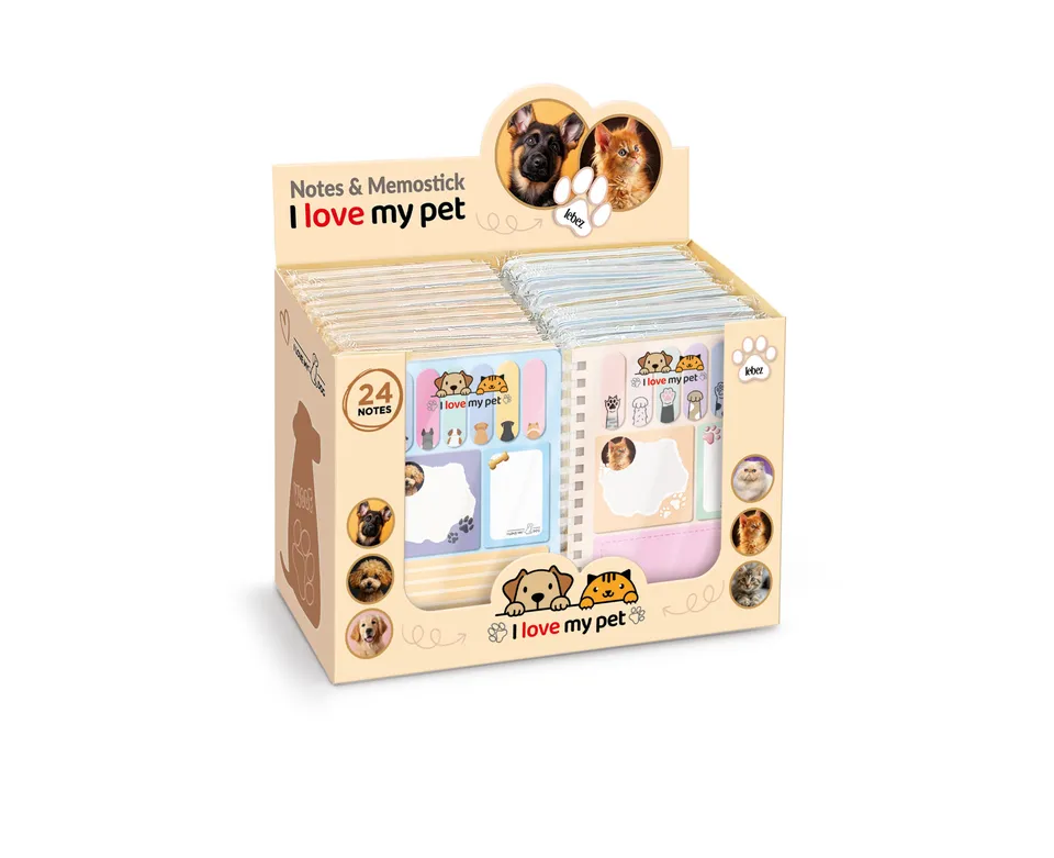 set-block-notes-memostick-lebez-i-love-my-pet-10x14-5-cm image 1