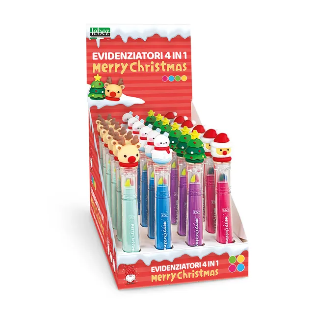 lebez-evidenziatori-4-in-1-christmas-display-24-pezzi image 1