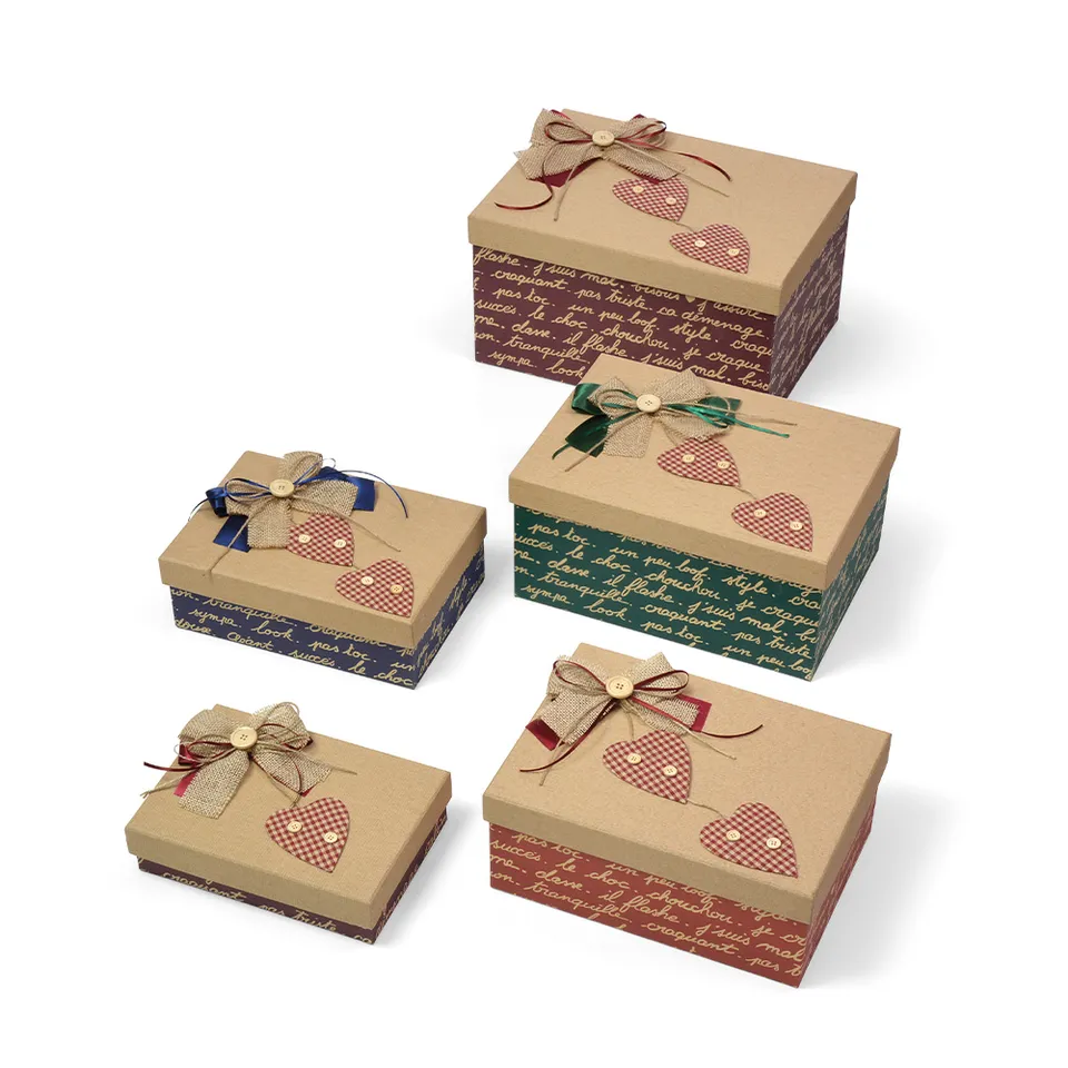 lebez-set-5-scatole-regalo-svezia-in-cartone-coperchi-decorati-a-mano image 1