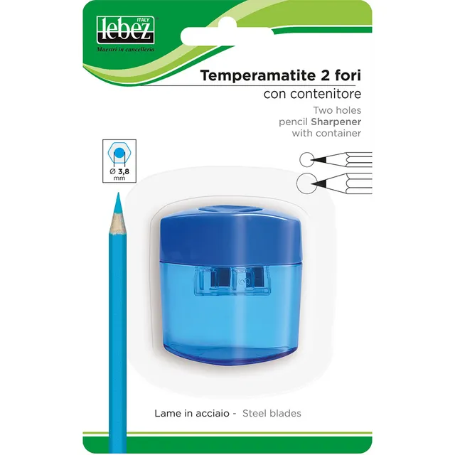 lebez-temperamatite-2-fori-con-contenitore-in-blister image 1