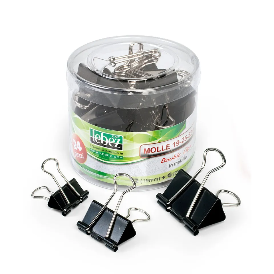 lebez-barattolo-24-molle-double-clip-metallo-3-misure-assortite image 1