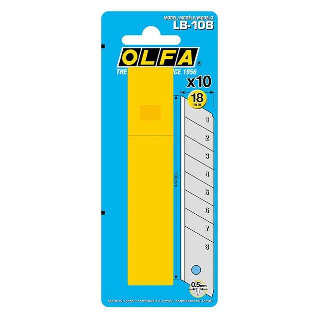 lebez-lama-olfa-18-mm-segmentata-blister-da-10-lame image 1