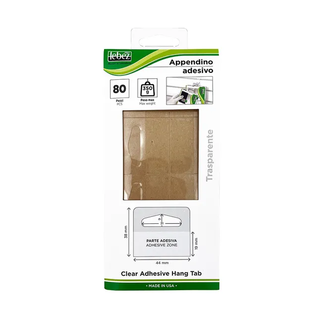 lebez-appendicartello-adesivo-pvc-350-g-blister-80-pezzi image 1