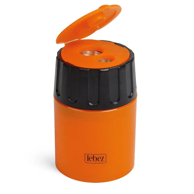 lebez-temperamatite-2-fori-con-contenitore-scatola-da-10-pezzi image 1