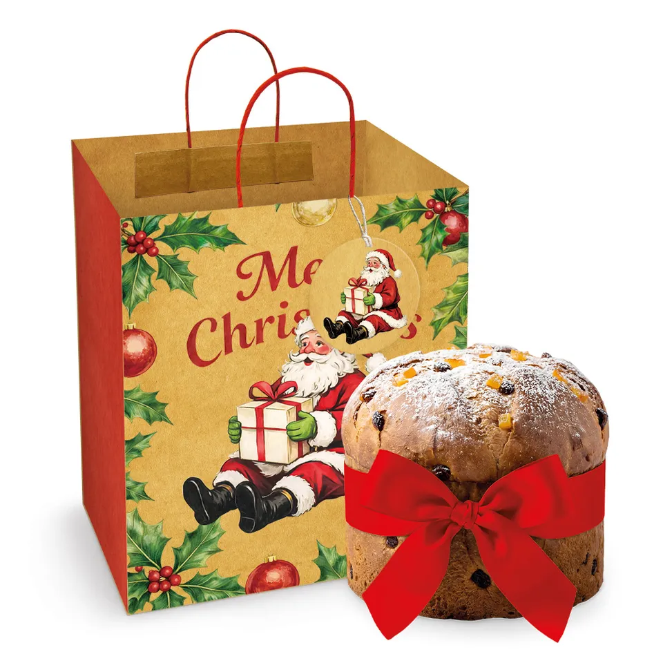 lebez-santa-claus-shopper-kraft-32x30x37-cm-con-biglietto image 1