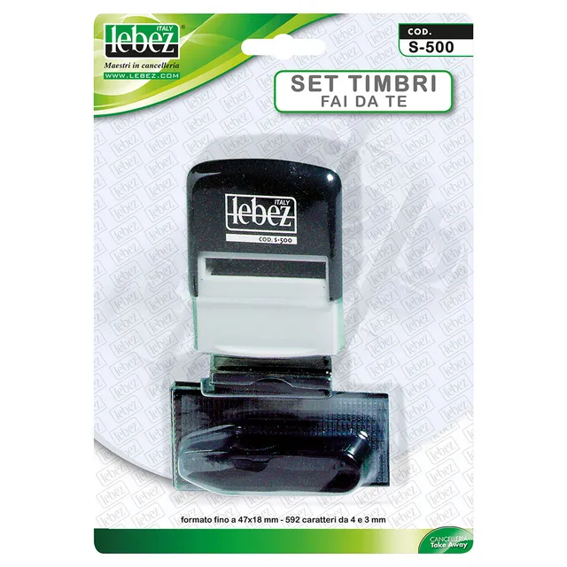 lebez-set-timbro-fai-da-te-47x18-mm-in-blister image 1
