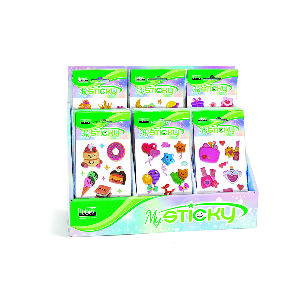 lebez-espositore-stickers-fantasy-48-buste-adesivi-gommati-3d image 1