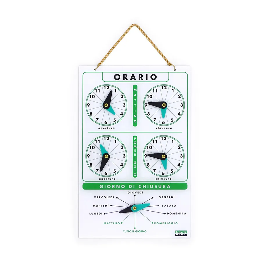 lebez-cartello-orario-13-x-20-cm-con-catenella image 1