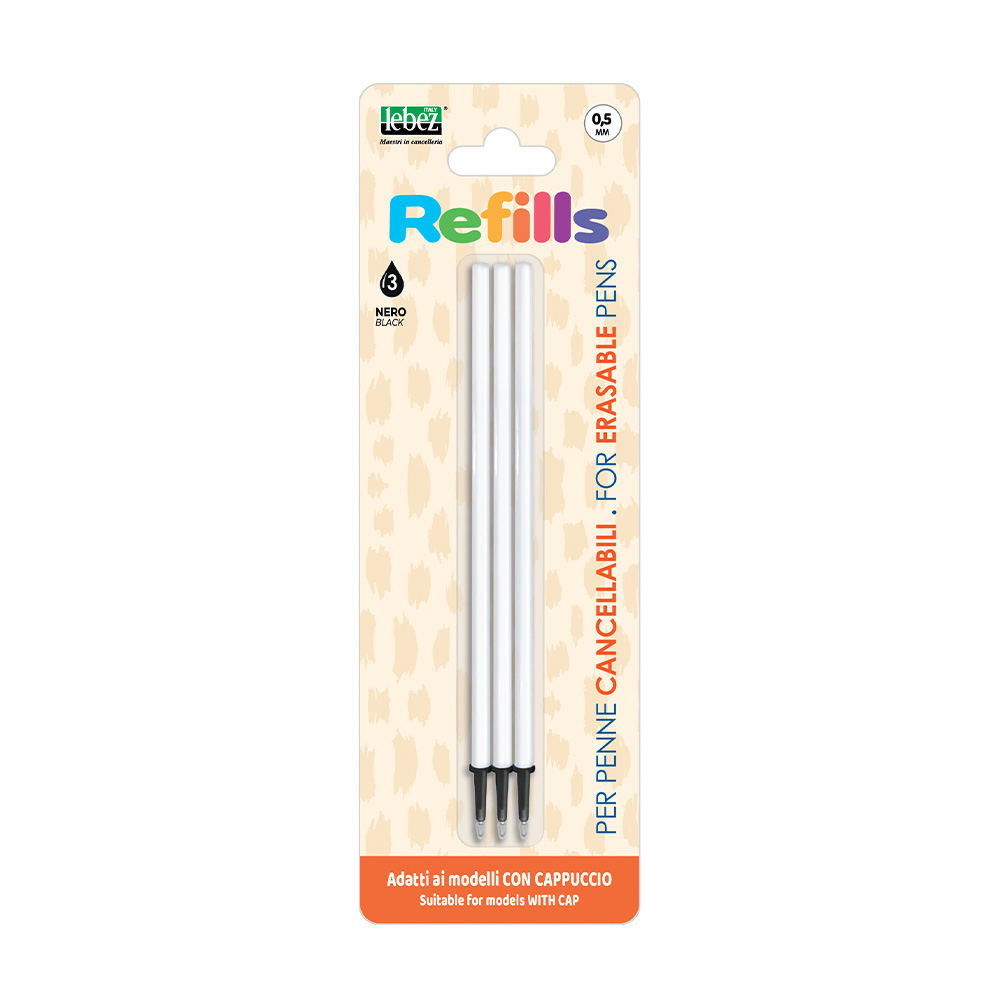 lebez-refill-inchiostro-cancellabile-nero-blister-da-3-pz image 1