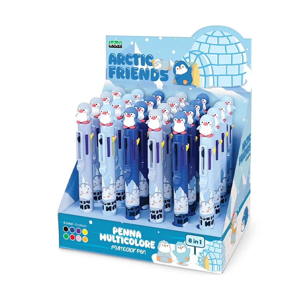 lebez-arctic-friends-penna-multicolore-8-in-1-con-gommino image 1