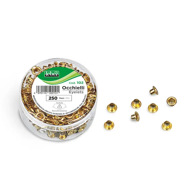 lebez-occhielli-ottonati-5-mm-scatola-da-250-pezzi image 1