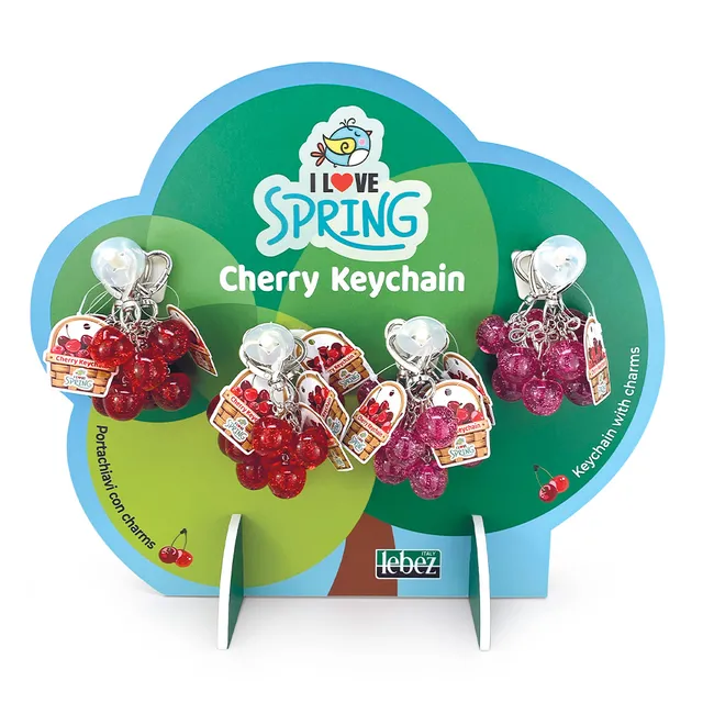 lebez-irresistible-cherries-portachiavi-glitter-con-moschettone image 1
