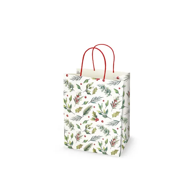 lebez-berries-christmas-shopping-bag-small-con-biglietto-17-8x23x9-8-cm image 1