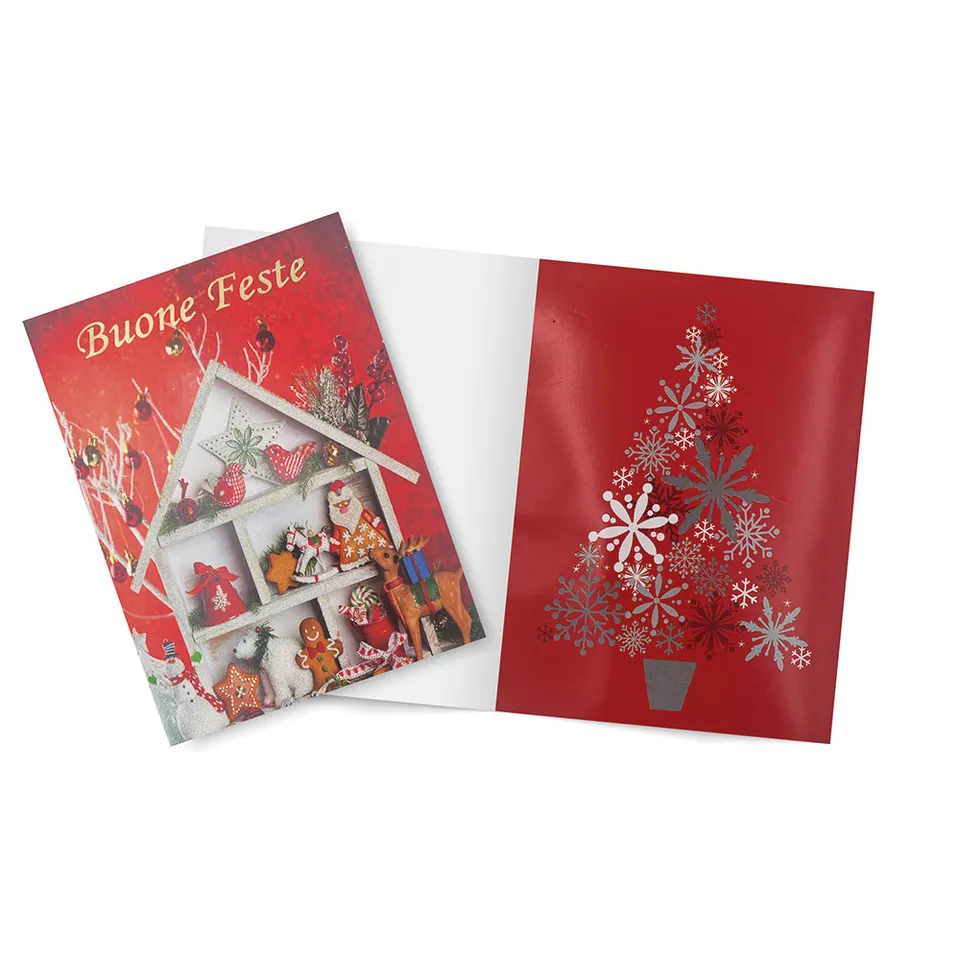 lebez-biglietto-natale-musicale-con-glitter-dorati-e-busta image 1