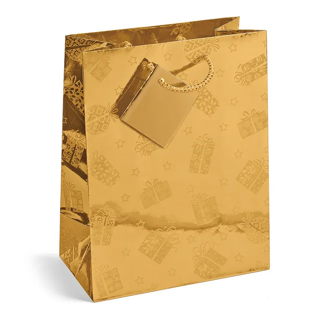 lebez-shopper-natale-in-carta-metallizzata-17-8-x-23-x-9-8-cm image 1