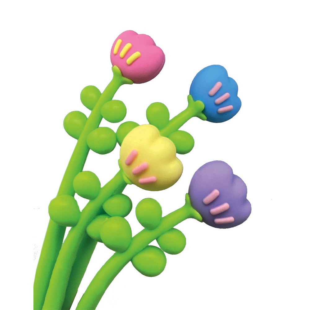 lebez-flexi-pen-tulip-penna-con-tappo-e-top-fiore-silicone image 3