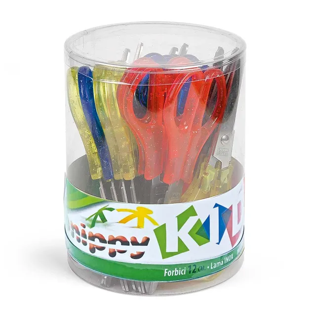 lebez-barattolo-forbici-glitter-13-5-cm-24-pezzi-lama-inox image 1