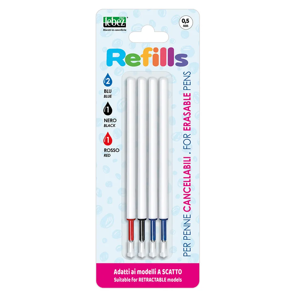 lebez-refill-inchiostro-cancellabile-per-penne-a-scatto-blister-4-pezzi image 1