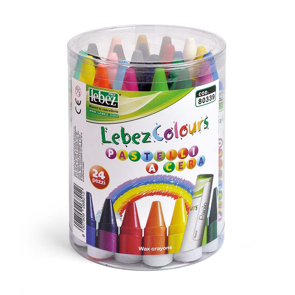 lebez-pastelli-a-cera-jumbo-barattolo-24-pezzi image 1