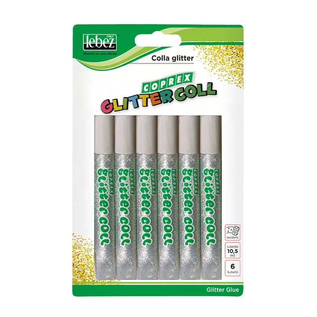 lebez-coprex-colla-glitter-10-5-ml-blister-da-6-pezzi image 1