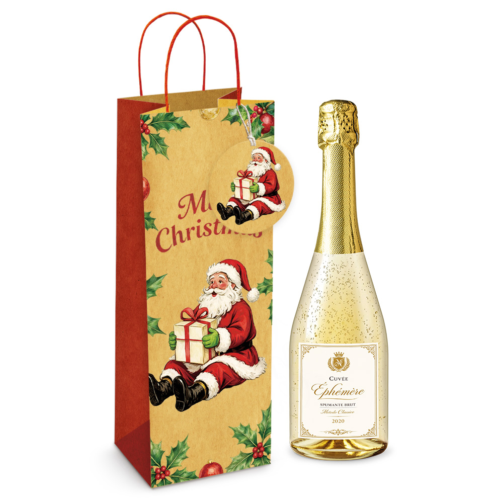 lebez-shopper-kraft-babbo-natale-portabottiglia image 1