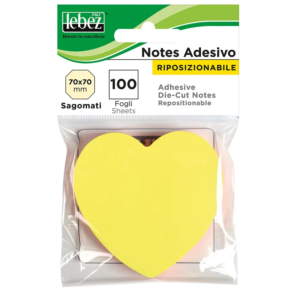 lebez-memo-stick-sagomati-70x70-mm-blocchetti-da-100-fogli image 1