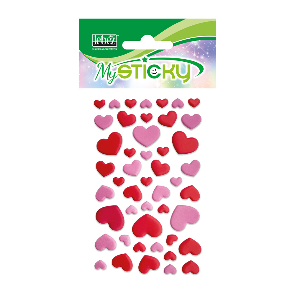lebez-stickers-cuori-gommato-rilievo-display-48-buste-6-disegni-assortiti image 4
