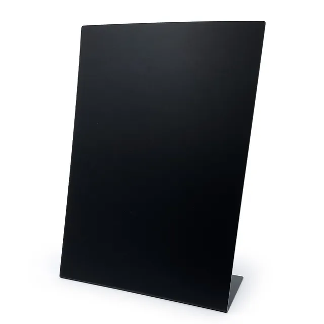 lebez-stand-base-l-nero-2-mm-scrivibile-con-gessetto-espositore-da-tavolo image 1