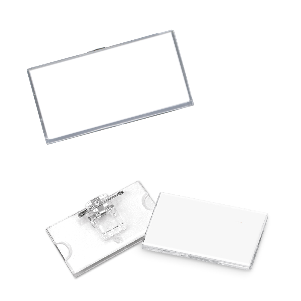 lebez-portabadge-in-acrilico-con-clip-65x30-mm-confezione-24-pezzi image 1