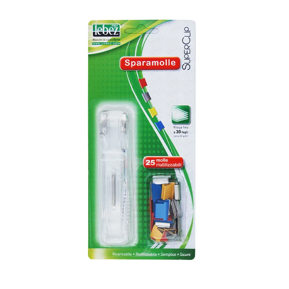 lebez-superclip-sparamolle-fino-30-fogli-25-molle-colorate image 1