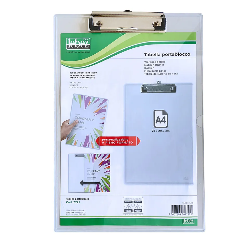 lebez-portablocco-trasparente-22x33-cm-con-clip image 1