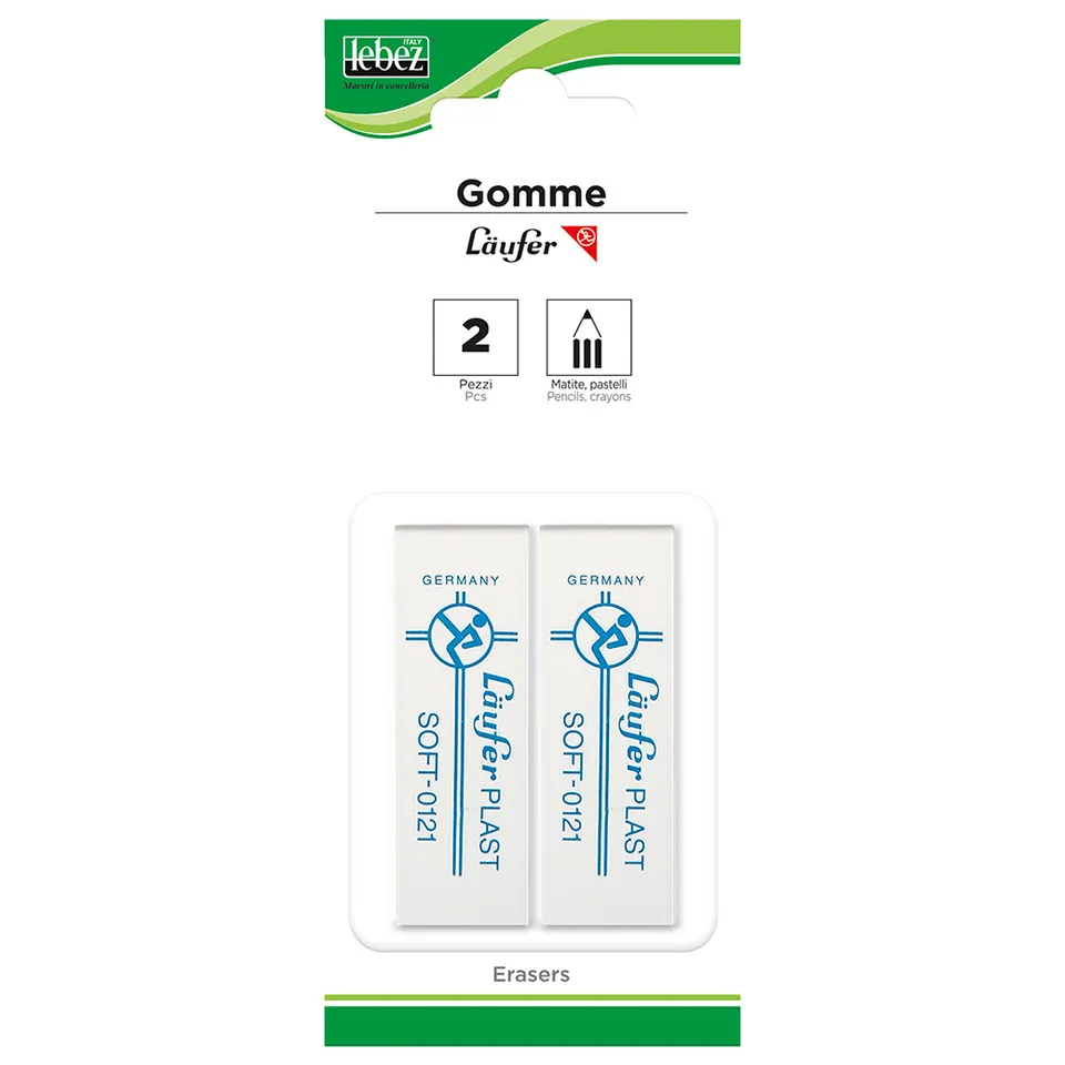 lebez-gomma-laufer-per-matite-e-pastelli-blister-2-pezzi image 1